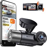 Vantrue N2X 2.7K Dash Cam Front and Inside, STARVIS 2 PlatePix Car Camera | IMX675 Sensor, HDR+IR Night Vision, F/1.8 Aperture, 5G WiFi &amp; GPS, 60fps, App/Voice Control, G-Sensor, 24/7 Parking Mode