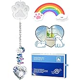 Pet Memorial Suncatcher for Pet Loss, Rainbow Bridge Sympathy Bereavement Gift, Dog & Cat Memorial Keepsake, Thoughtful Dogs and Cats Remembrance, Healing Crystal Window Decoration