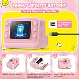 HiMont Kids Camera Instant Print 1080P 32GB 3 Rolls Paper Pink view 7