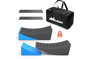 Nilight RV Leveler - 2 Pack Camper Leveling Blocks Ramp Support Dual Axles, Up to 35,000lbs, Fast RV Accessories Leveling System for Travel Trailer, Motorhome