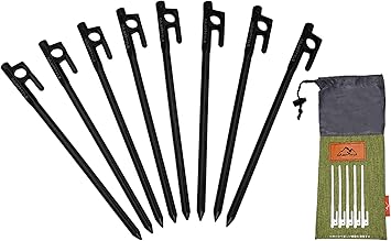 Amazon キャンプスタイル Campstyle ペグ収納袋 ハンマー収納袋 多機能 大容量 収納ケース キャンプ アウトドア用 ドローコード付き cmペグ8本セット Campstyle ペグ ステーク