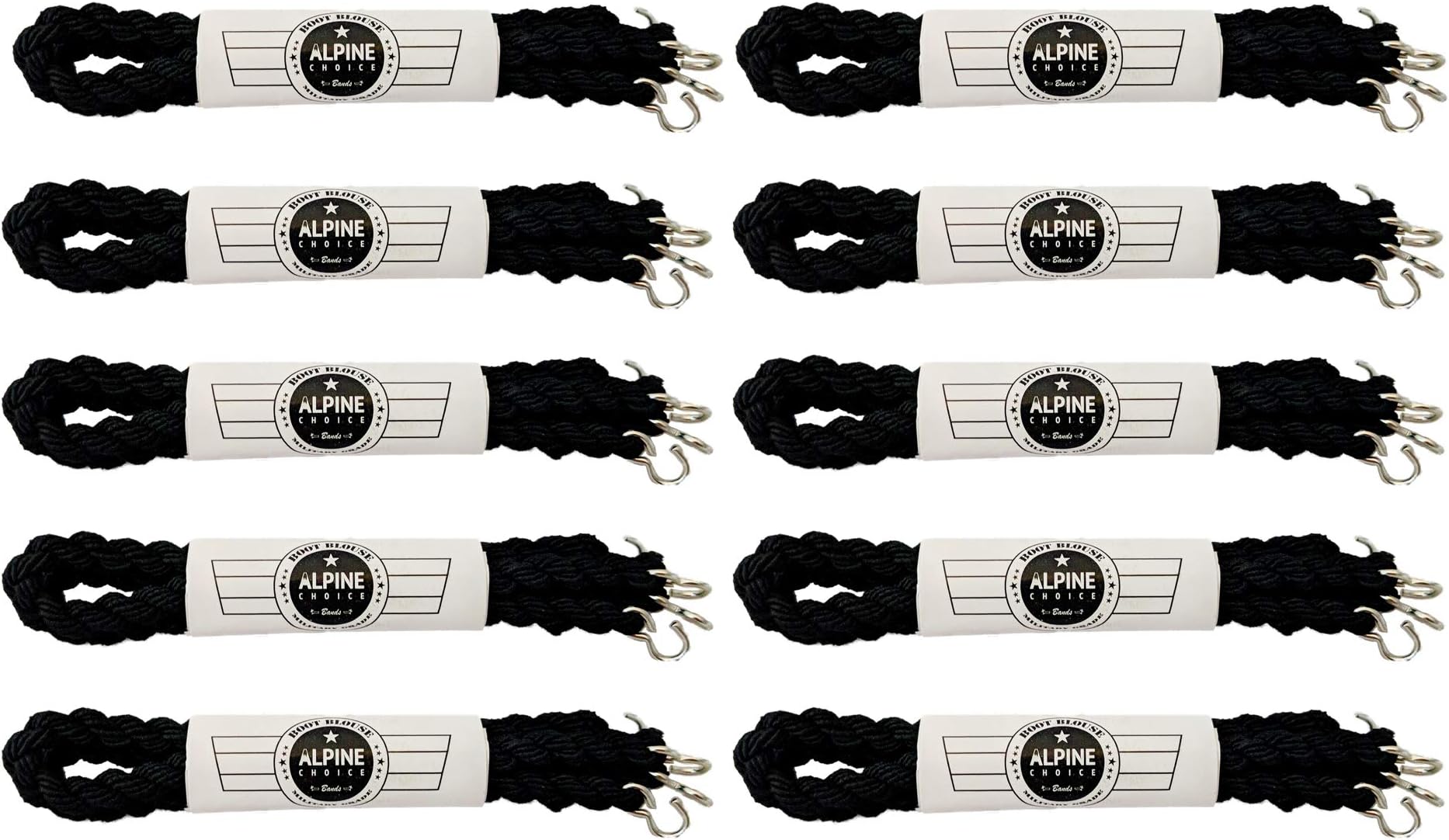 10 Military Boot Bands - Blousing Straps Military Grade for USMC, Air Force, Army and More; Military Boot Straps to Make Your Pants Tight Against Your Boots; Boot Bands Military Standard Size 7.5