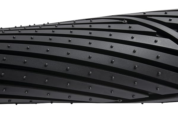 AMAZON BASICS HEAVY DUTY THICK PVC CAR FLOOR MATS, ANTI-SLIP, EASY TO CLEAN, UNIVERSAL TRIM-TO-FIT ALL-WEATHER FOR AUTOMOTIVE SUV SEDANS TRUCKS, 4-PIECE, SOLID BLACK