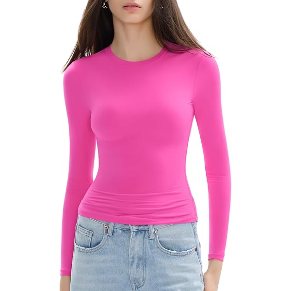 MANOF マノフ BASIC SHEER TOPS pink Pink Sheer Tops | Tillys