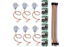 ATNSINC 6 PCS 28BYJ-48 ULN2003 5V Stepper Motor + ULN2003 Driver Board