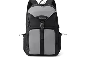 Oumurs Reflective Motorcycle Backpack with Helmet Holder, Water-resistant 1680D Oxford Fabric, 35L Large Capacity, Long Distance Travel Backpack