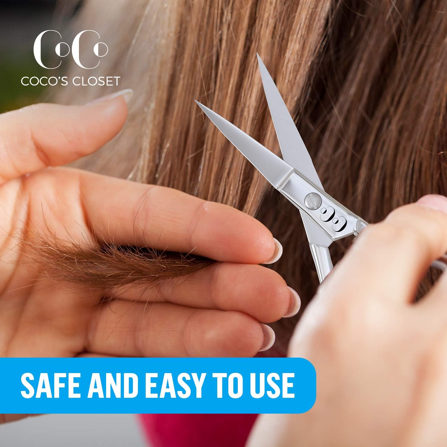 Coco’s Closet Small Scissors for Grooming - Stainless Steel Straight Tip Scissor for Hair Cutting – Beard, Ear, Eyebrows, Moustache, Nose Trimming: Home Improvement
