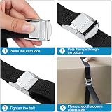 LFBEST 6Pcs Ratchet Tie Down Straps 0.5m x 25mm Heavy Duty Lashing Belts view 5