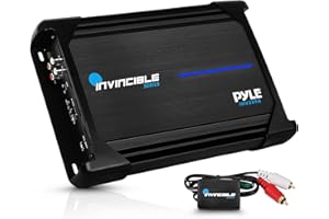 Pyle 2 Channel 2000W Max MOSFET Amplifier, Invincible Series Car Audio Amp with Class AB High-Current, Low/High Pass Filter, Bass Boost, Bridgeable, 2-Ohm Stable, Thermal & Overload Protection