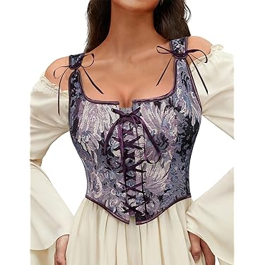 Corset Femme Bustier à Baleines Avec Lacets - Taille Grande, Lingerie Galbante Style Floral