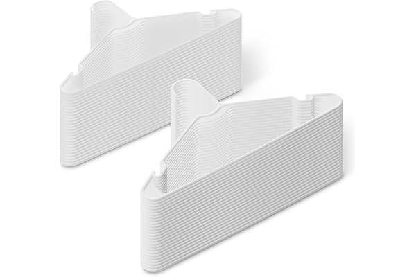 Amazon Basics Plastic Clothes Hangers, Adult Size, White, Pack of 50
