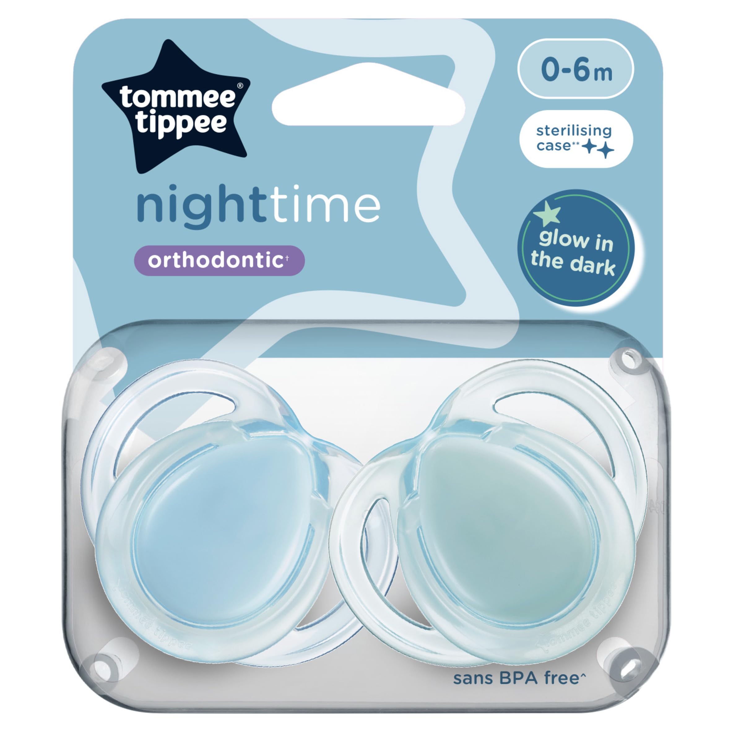 TT NIGHT TIME SOOTHERS 0-6M X2