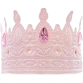 Little Adventures Soft Queen and Duchess Crowns Pretend Play & Party Dress Up Costume Acessory with No Glitter