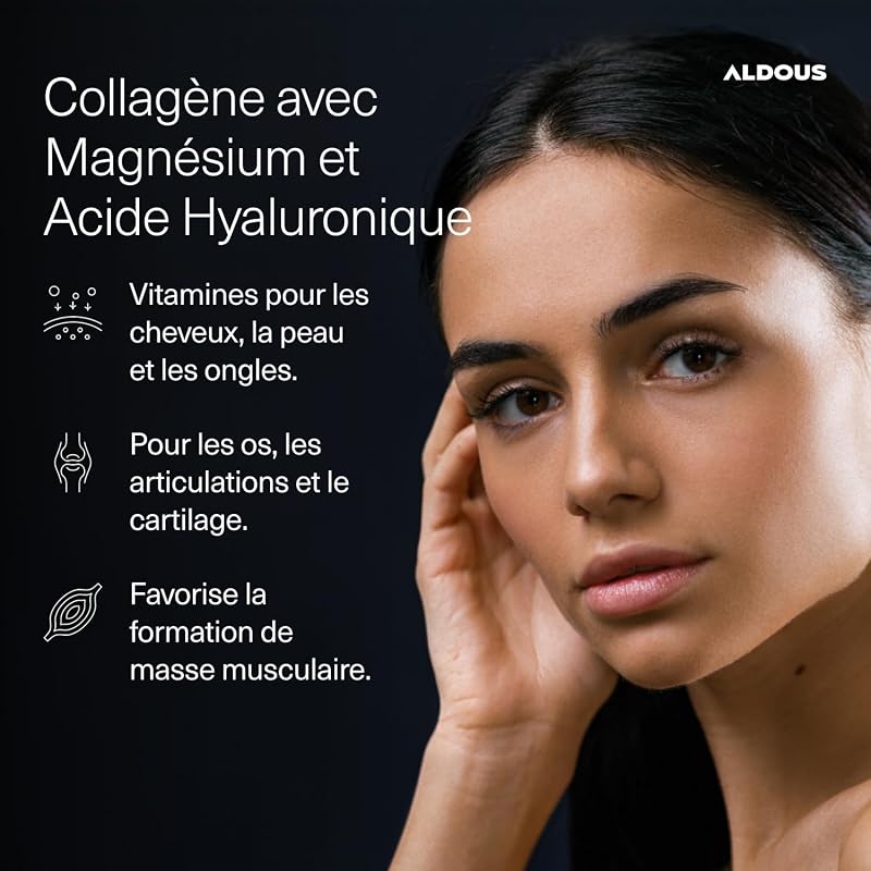 Collagene + magnesium + acide hyaluronique -120 gummies - Avec Coenzyme q10