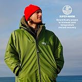 Dryrobe Advance Long Sleeve Waterproof Changing Robe Dark Green Black Small view 6