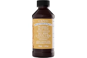 Lorann Oils Peanut Butter Bakery Emulsion: Realistic Peanut Butter Flavor Without Nuts, Perfect for Elevating Peanut Butter notes in Baked Goods, Gluten-Free, Keto-Friendly, 4 Oz