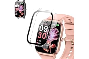 Case for KIBFLE TGW01 1.85" Smartwatch – All-in-One Protective Cover with Tempered Glass Screen Protector,PC Hard Bumper,Anti