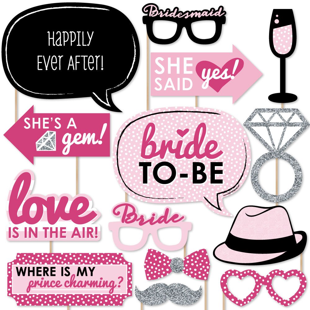 Printable Bridal Shower Photo Booth Props Bride Photobooth Props 015
