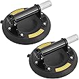 2Pack Electric Vacuum Suction Cups with Metal Handle - Heavy Duty Hand-held Glass Lifter Powerful Industrial Glass Sucker for Window Tile Carry Replacement 550LBS Load Capacity