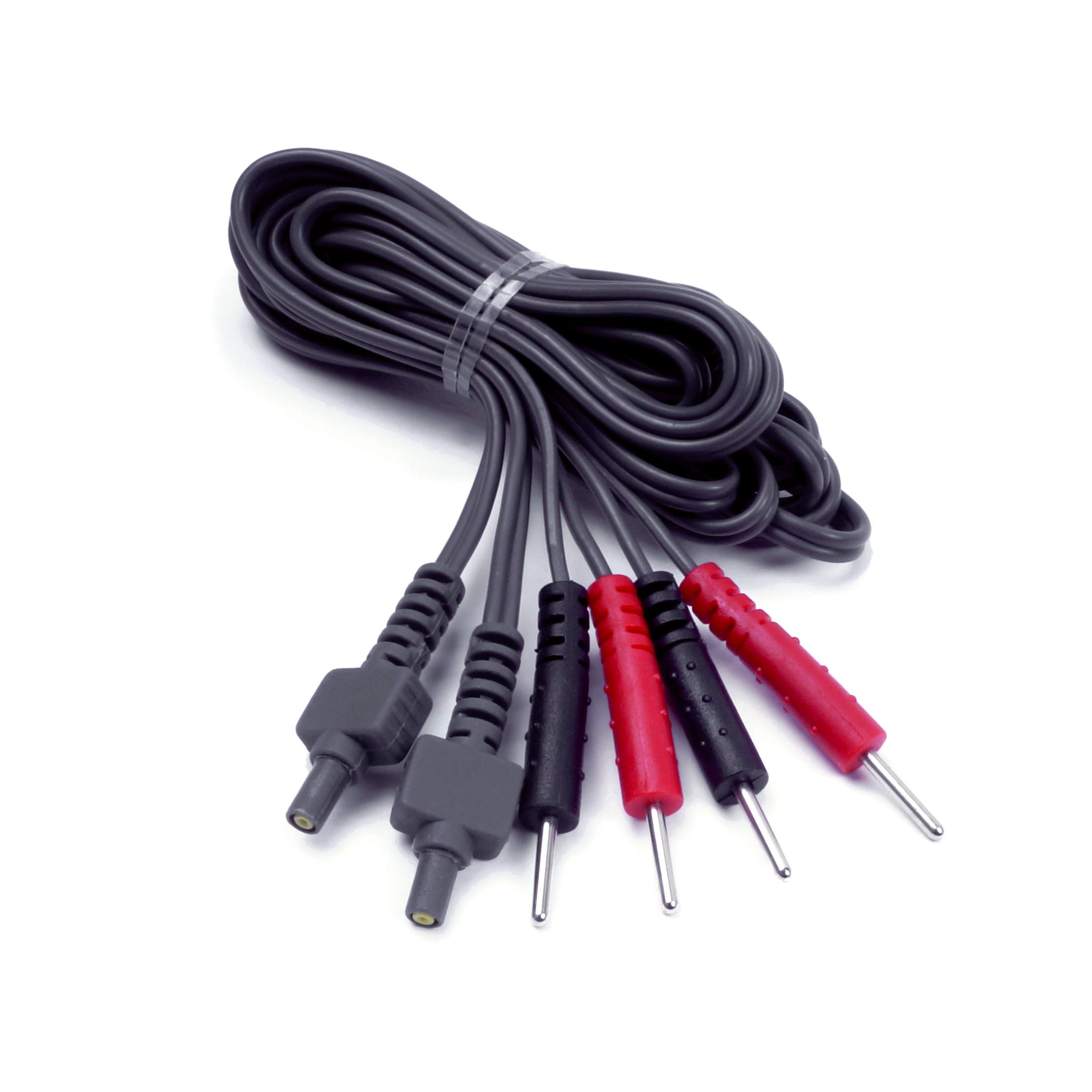 TensCare Cables for Sports TENS, Flexistim and Sure Pro, Black
