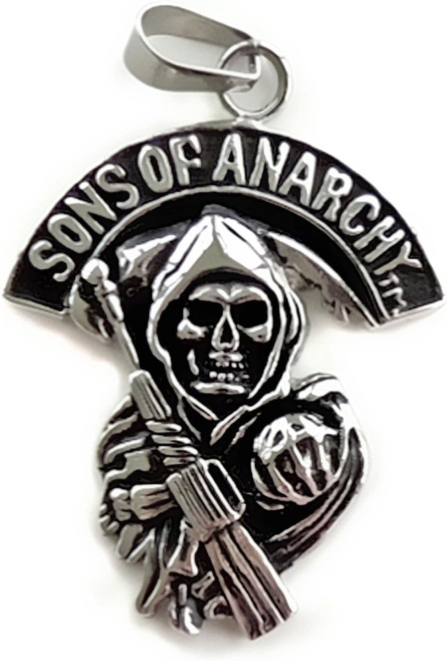 Sons of Anarchy Samcro Stainless Stainless Steel Pendant SOA Reaper Skull Chain