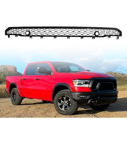 thumbnail interactive-video image 1 of DASPARTS Front Lower Grille With Sensor Holes For Dodge Ram 1500 (2019-2023) - Black 1 of 3