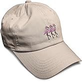 Custom Soft Baseball Hat Embroidered Dad Hat Pink Flamingos Embroidery Men & Ladies Baseball Cap Cotton