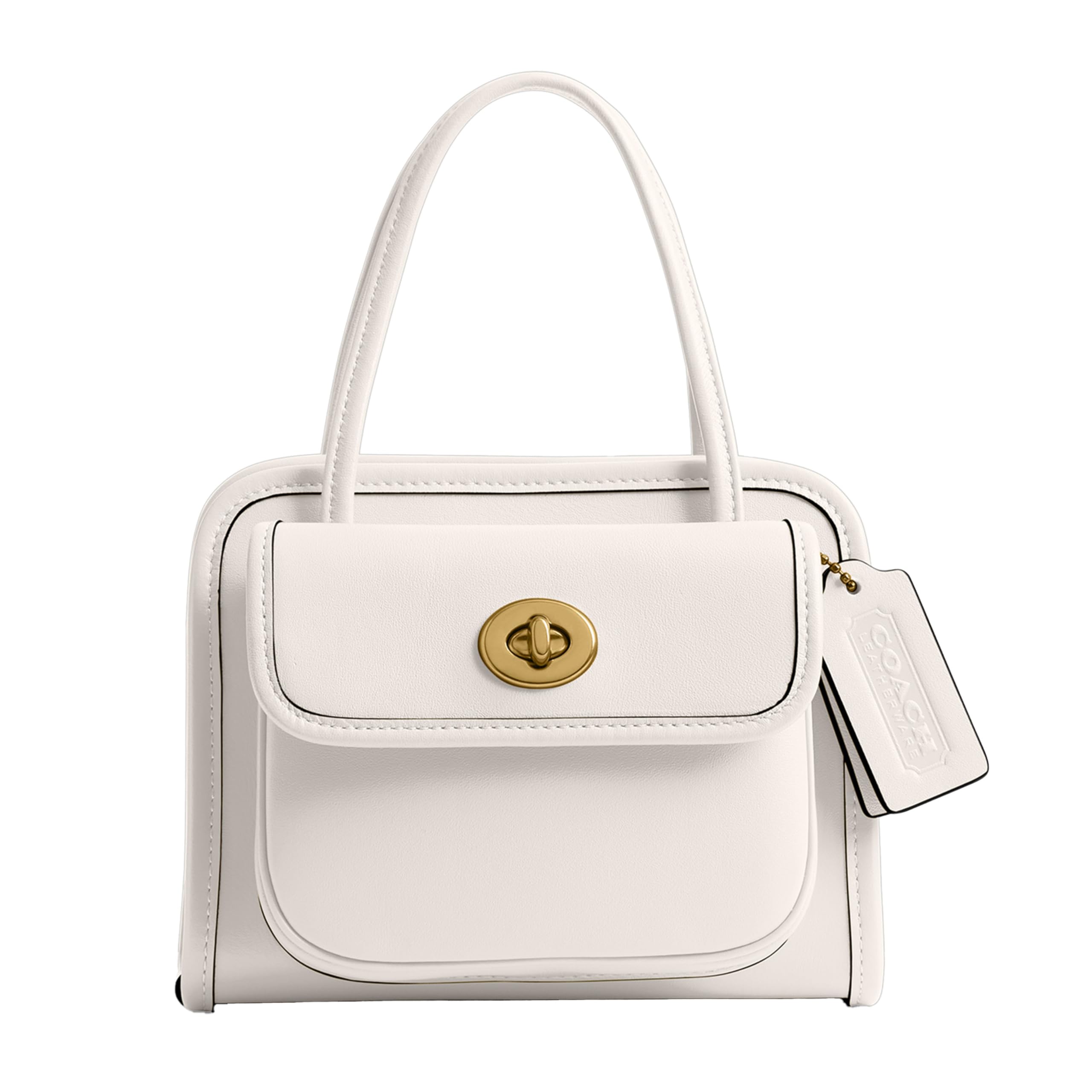Photo 1 of COACH, Womens, The Originals Glovetanned Leather Safari Tote, Chalk, One Size