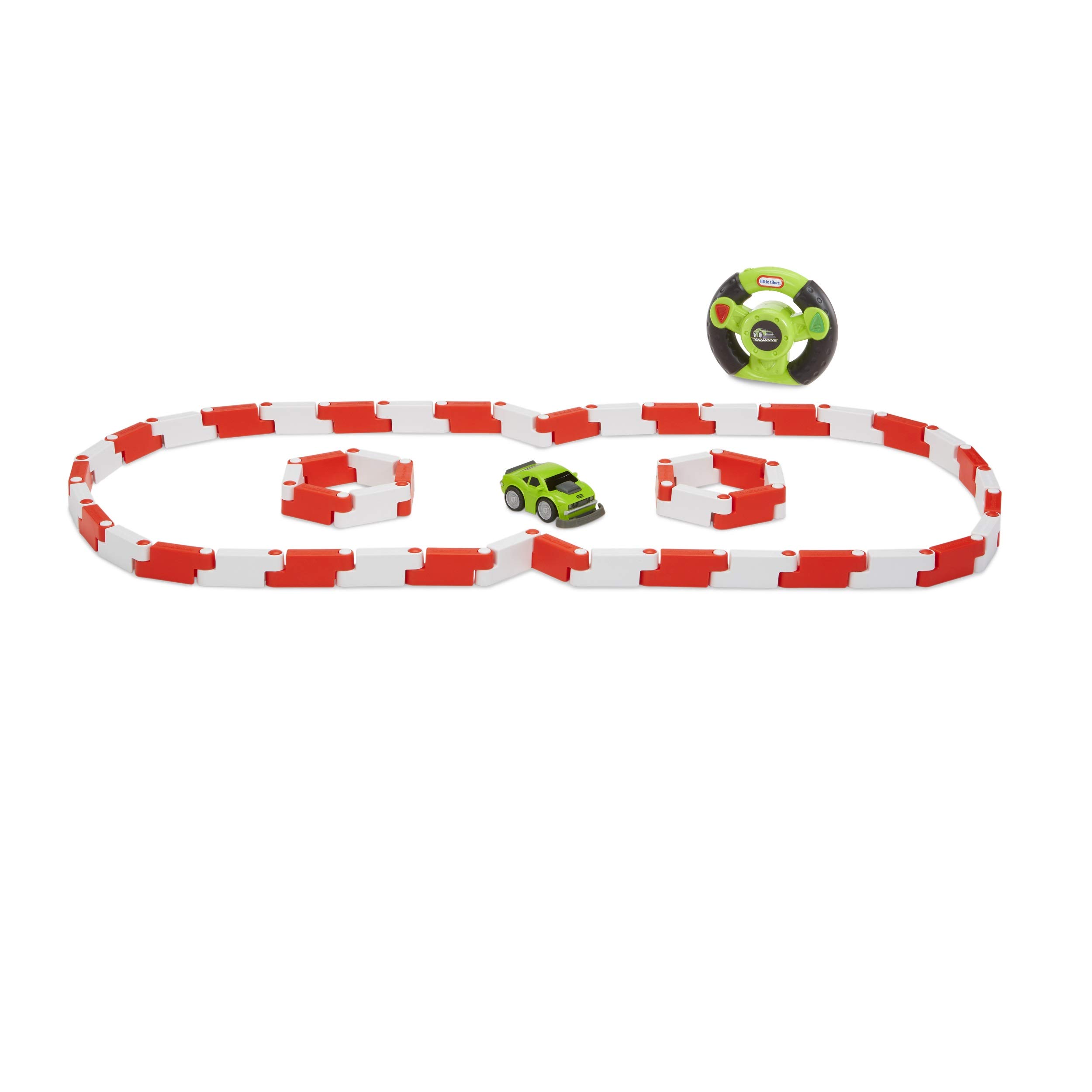 Little Tikes YouDrive Flex Tracks - Green Muscle Car - Easy Steering RC - Suitable for Ages 3 Years & Up - Includes 50 Pieces of Tracks For Endless Combinations