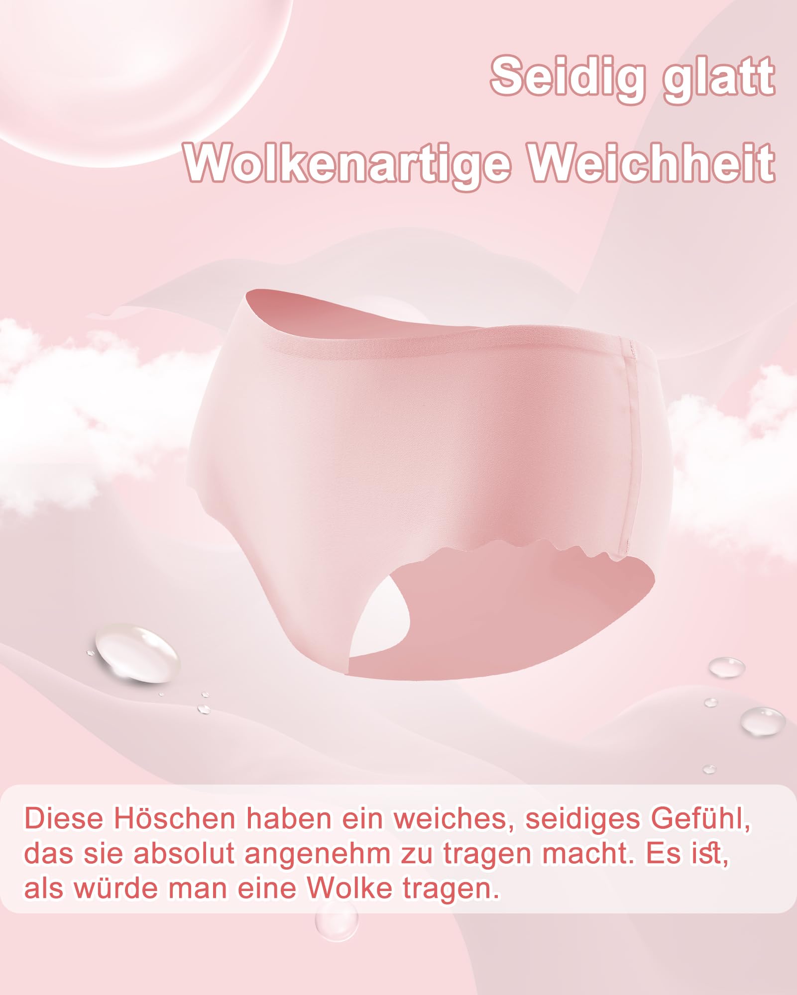 Sth Big Unterhosen Damen Nahtlose Hohe Taille Seamless Slips Damen High Waist Unterwäsche Frauen Bequem Hipsters Pantys Ohne Abzeichnen Taillenslip Nahtlos Underwear Women Slips Mehrpack 6 7