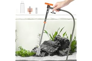 Pawfly Aquarium Water Changer Kit Fish Tank Siphon Vacuum Cleaner with 3.75 Feet Long Hose and Extendable Tubing Manual Aquar