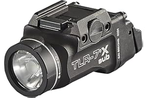 Streamlight 69407 TLR-7 X sub USB 500-Lumen 5000-Candela Weapon Light Designed Exclusively and Solely for Select 1913 Railed Subcompact Handguns, Includes Mounting Kit and Keys, Black