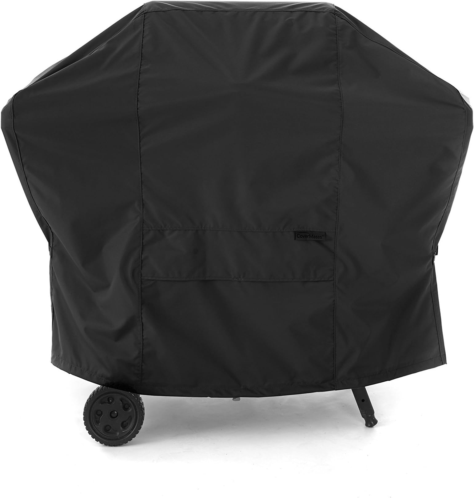 Covermates Grill Cover – Weather Resistant Polyester, Adjustable Drawcord, Mesh Vent, Grill and Heating-Black