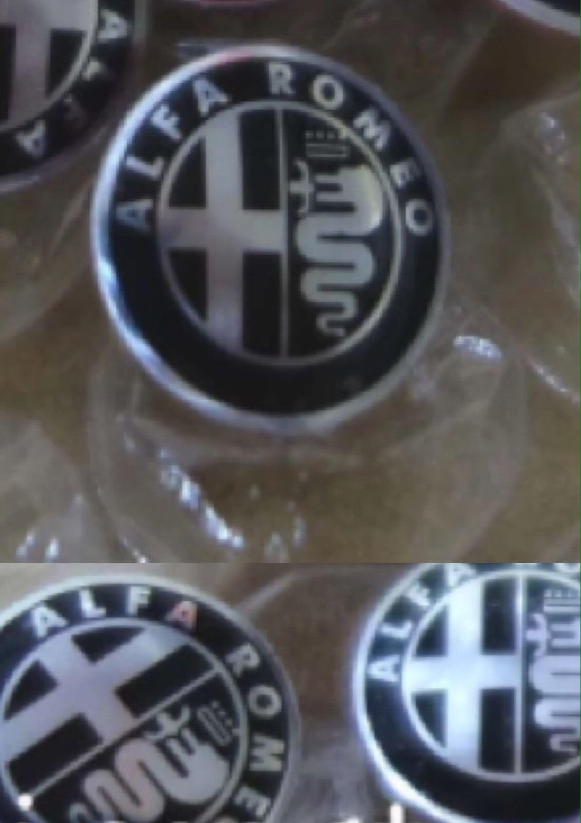 ALFA ROMEO Key Fob Badge Logo Emblem Decal 159, GT, Mito, 75 Emblem Sticker BLACK NEW STYLE!