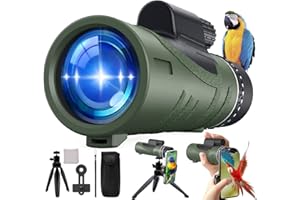 ZAYBBKEE New 2024 HD 80X100 Monocular Telescope,Monoculars for Adults High Powered for Smartphone with Phone Adapter& 360° Tripod,BAK-4 Prism and Clear Lens Monocular for Bird Watching,Hiking,Travel,Waterproof