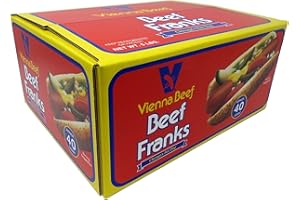 VIENNA BEEF Vienna® Beef Regular Skinless Franks 6" 8:1 5 lbs. (Approximately 40 Franks)