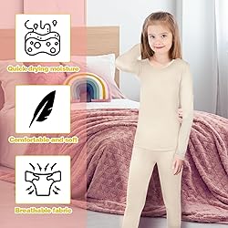 3 Set Girls Thermal Underwear Soft Long Underwear