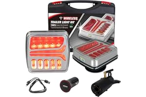 NeaLia Magnetic Wireless Trailer Lights, Rechargeable LED Trailer Light for Towing Truck, Waterproof Tail Tow Lights Kit for RV Camper Boat Caravan, Portable Turn Signal Brake Running Stop