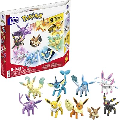 Mega Bloks MEGA Pokémon Bulbasaur Evolution Set with Vaporeon Espeon GFV85