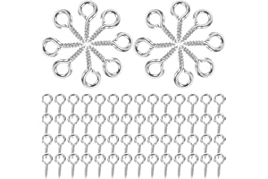 ROSENICE 500pcs Screw Eye Pin Mini Eye Hooks for Jewelry Making Crafting