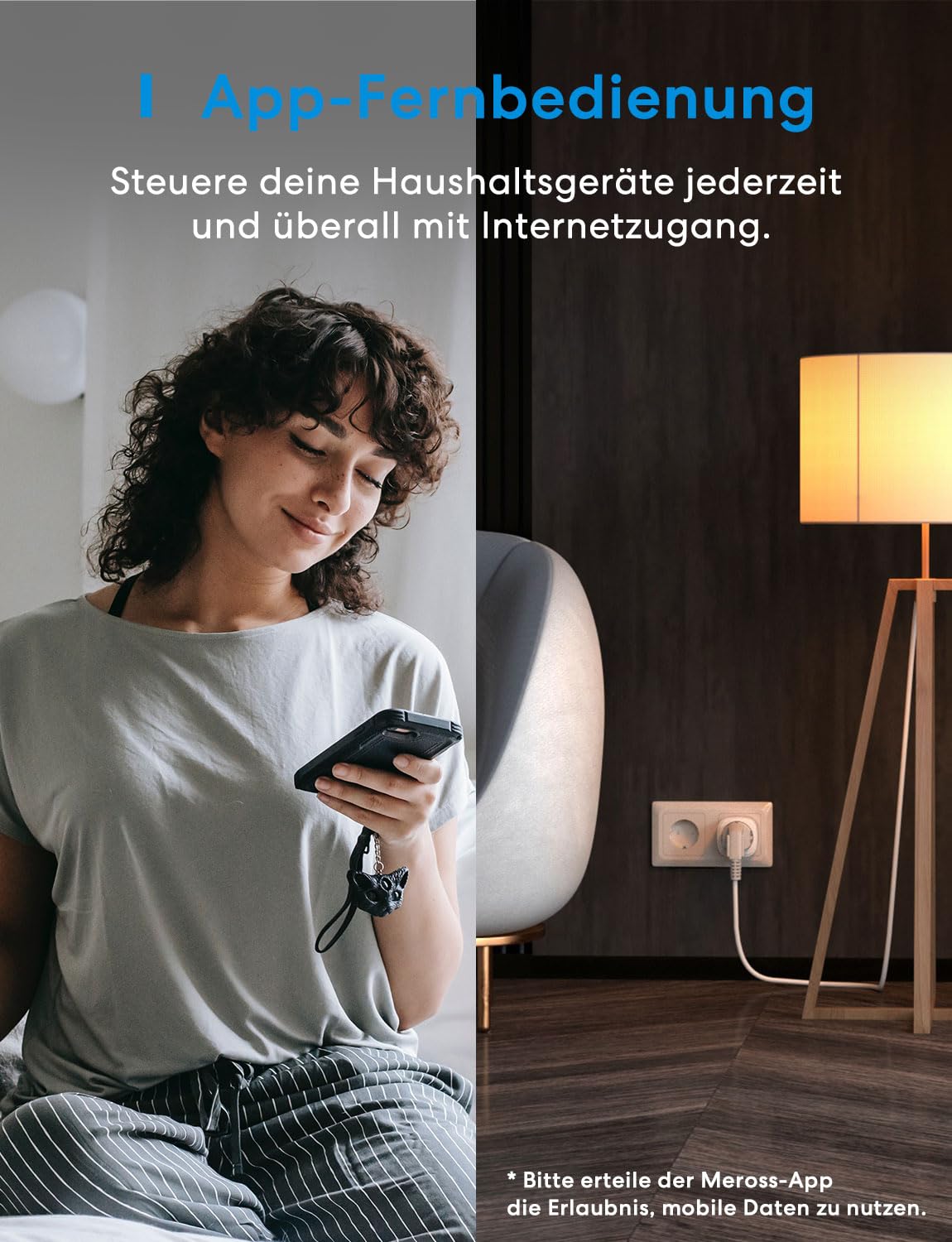 meross Matter WLAN Steckdose mit Stromverbrauch, Smart Steckdose mit Stromzähler für Balkonkraftwerk, funktioniert mit Apple Home, Home Assistant, Alexa und Google Home, Sprachsteuerung, Fernzugriff 4