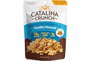 Catalina Crunch Protein Granola - Low Sugar Breakfast Cereal with 13g of Protein - Gluten Free, Keto Friendly - Vanilla Almond - 8 oz. Bag (Pack of 1)