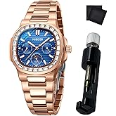 NIBOSI Men's Watches - Analog Quartz Chronograph Watch for Men, Waterproof Luxury Diamond Luminous Dial Business Dress Watch for Anniversary Graduation and Birthday Gifts