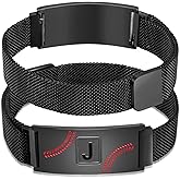 Fervia Easter Basket Stuffers - Baseball Initial Bracelet Stainless Steel A-Z Letter Charm Bracelets Adjustable Wristbands Baseball Gifts Idea for Men Boys Players Team Lovers