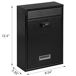 KYODOLED Locking Wall Mount Mailbox, Mail Boxes