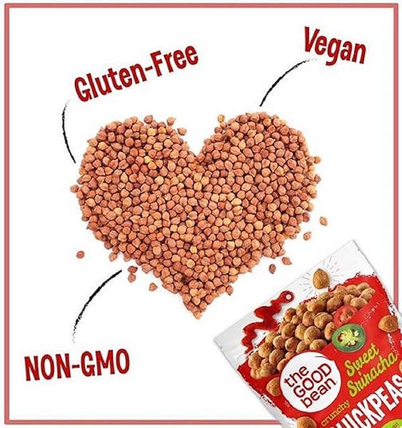 THE GOOD BEAN CRUNCHY CHICKPEAS SNACKS, SWEET SRIRACHA , 6 OUNCE