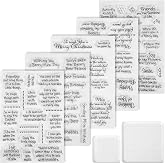 WooYangFun 5pcs Friends Thinking of You Words Clear Stamp 2pcs Acrylic Stamp Blocks for Card Making Decoration and Scrapbooking