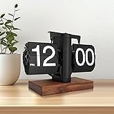 Flip Clock, Digital Retro Flip Clock, Auto Flip Clock Vintage, Large Number Flip Desk Clock, Gear Operated Flip Alarm Clock f