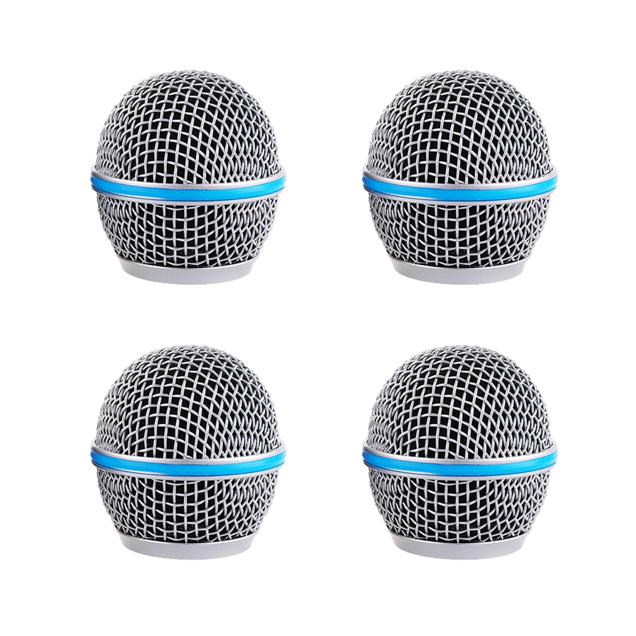 Microphone Ball Head Replacement, Microphone Pop Filter Steel Mesh Mic Grille Heads, Grille Mic Ball Replacement Cover With Inner Foam, Fits for Beta 58a Replacement Microphone