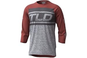 Troy Lee Designs Cycling MTB Bicycle Mountain Bike Jersey for Men, Jersey (Red Clay/Gray Heather, Medium)
